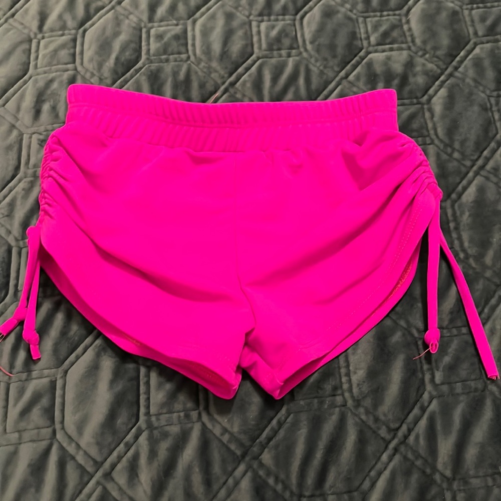 Sparkle Stagewear Side Tie Shorts - Berry - Child Medium